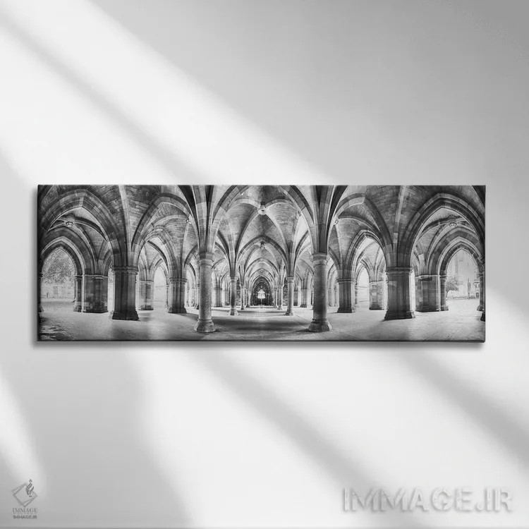 تابلو Glasgow,نمای وسیع کلاسترها، گلاسگو اثر جین ریکس - نمای روبهرو روی دیوار