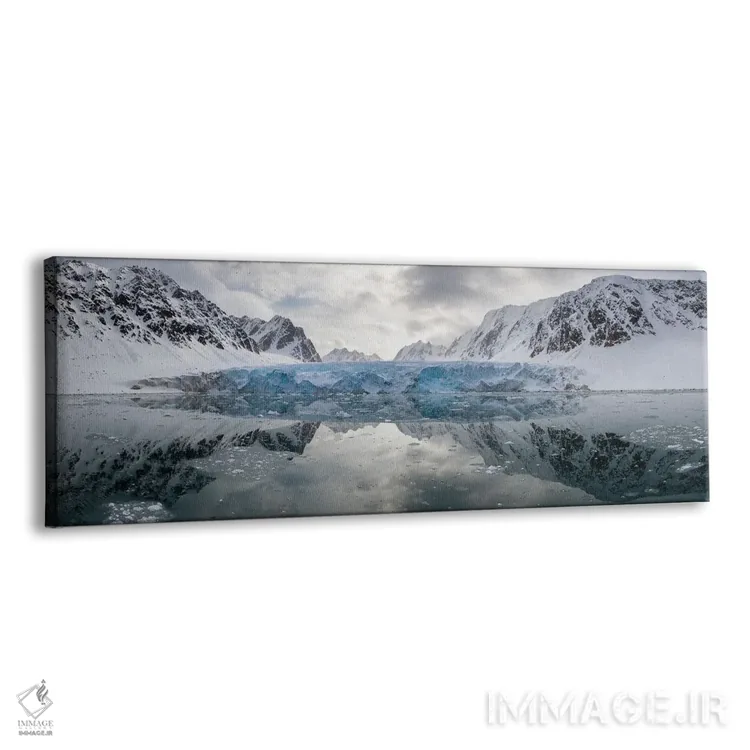 تابلو Arctic Circle,چشمانداز یخچال کُنگسوگن در سوالبارد، مدار شمالگان اثر جین ریکس - نمای پرسپکتیو محصول