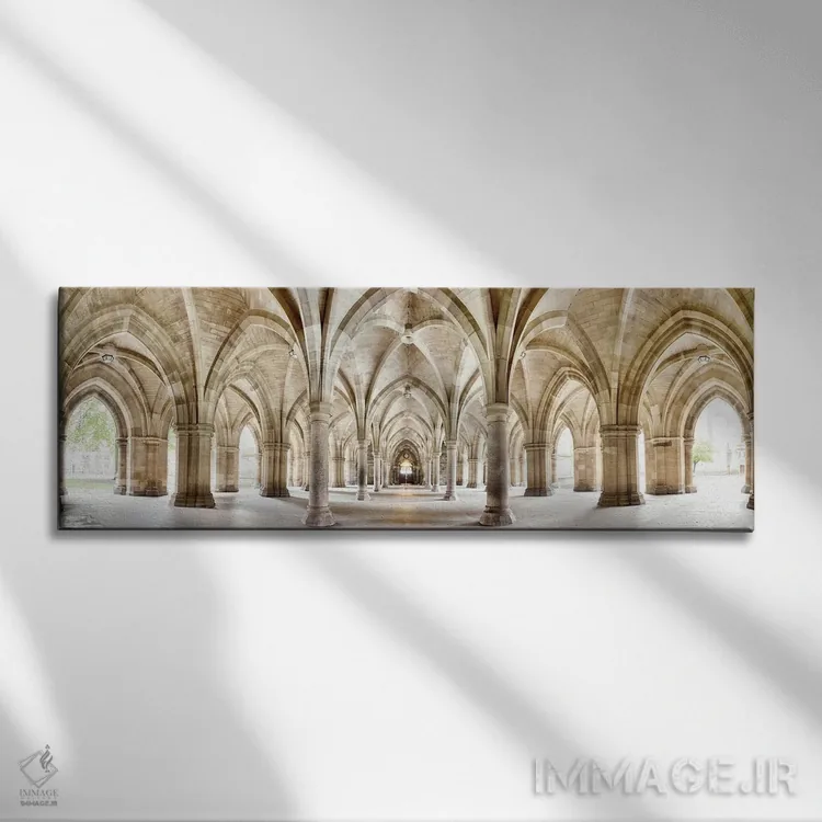 تابلو منظره کلی کلاستر دانشگاه گلاسگو اثر جین ریکس - نمای روبهرو روی دیوار