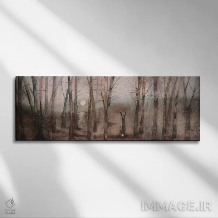 تابلو تماشای ماه اثر جو رام - نمای روبهرو روی دیوار