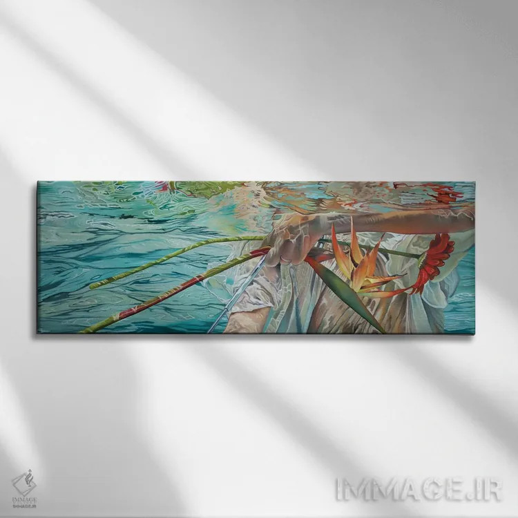 تابلو در دریایی عجیب اثر جوزپ مونکادا - نمای روبهرو روی دیوار