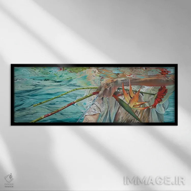 تابلو در دریایی عجیب اثر جوزپ مونکادا - نمای قابدار مشکی