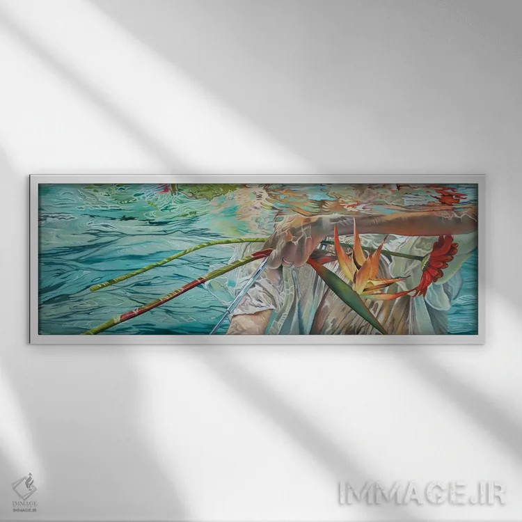 تابلو در دریایی عجیب اثر جوزپ مونکادا - نمای قابدار سفید