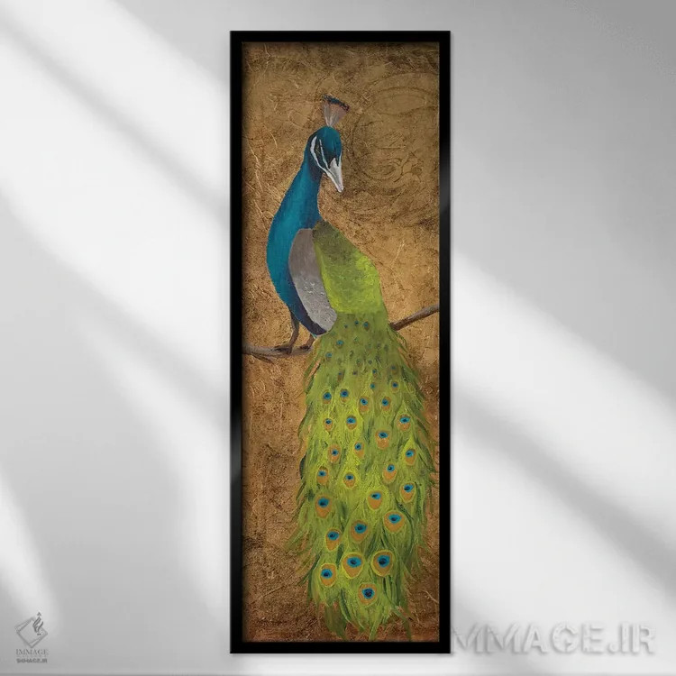 تابلو طاووسها دوم اثر جوزفینا - نمای قابدار مشکی