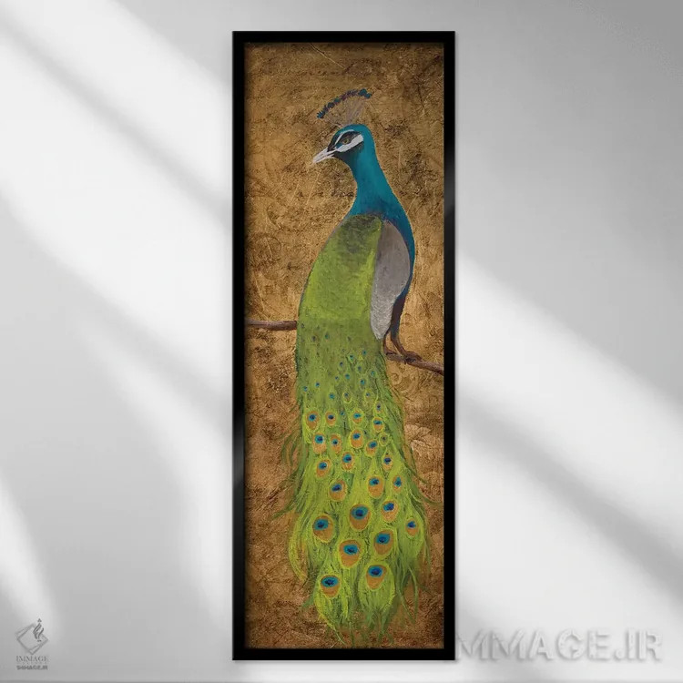 تابلو طاووسها اول اثر جوزفینا - نمای قابدار مشکی