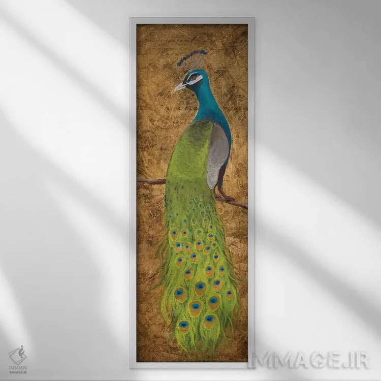 تابلو طاووسها اول اثر جوزفینا - نمای قابدار سفید