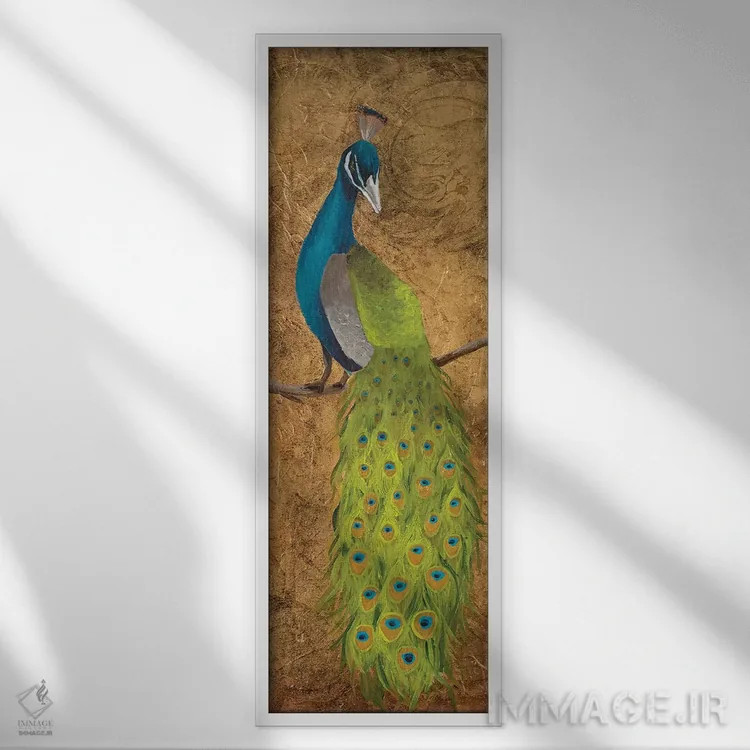 تابلو طاووسها دوم اثر جوزفینا - نمای قابدار سفید