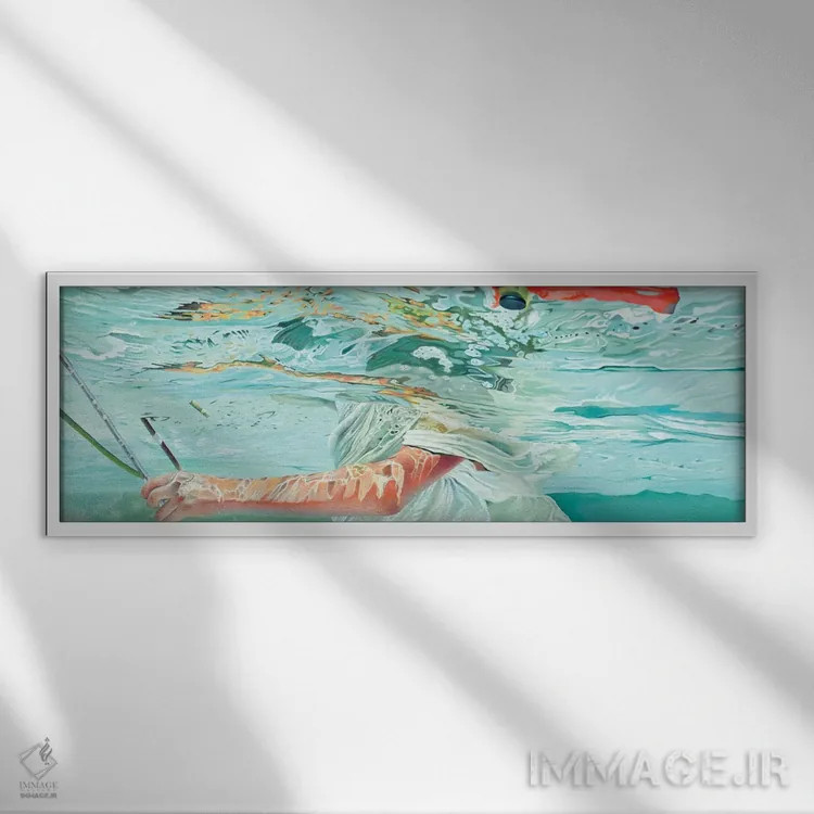 تابلو سکوت پربار گفتنیناپذیر اثر جوزپ مونکادا - نمای قابدار سفید