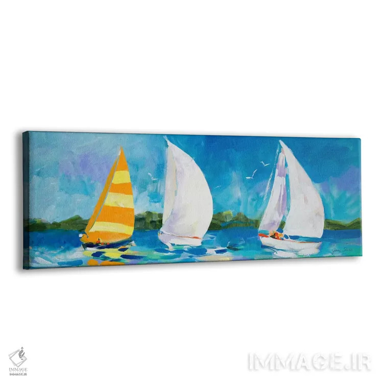 تابلو مسابقه قایقرانی II اثر جین اسلیوکا - نمای پرسپکتیو محصول