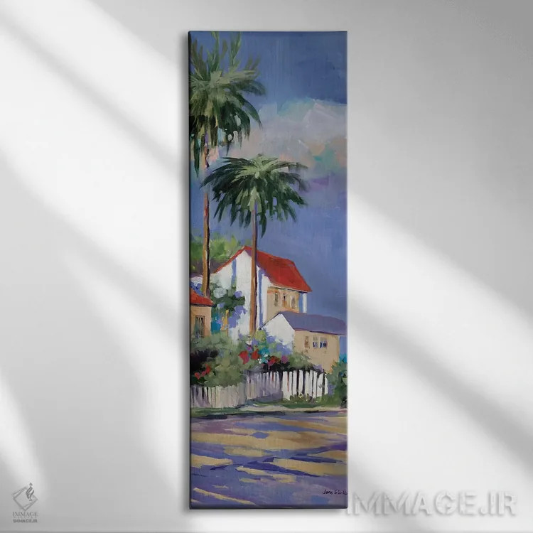 تابلو کیوست I (شهر کیوست، فلوریدا) اثر جین اسلیوکا - نمای روبهرو روی دیوار