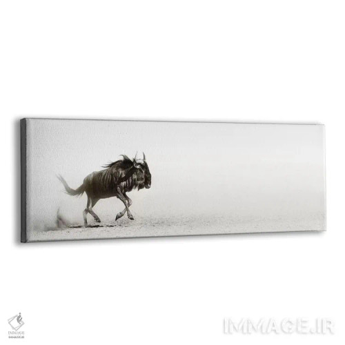 تابلو گاو وحشی آبی در بیابان (گنو آبی) اثر یوهان سوانپوئل - نمای پرسپکتیو محصول