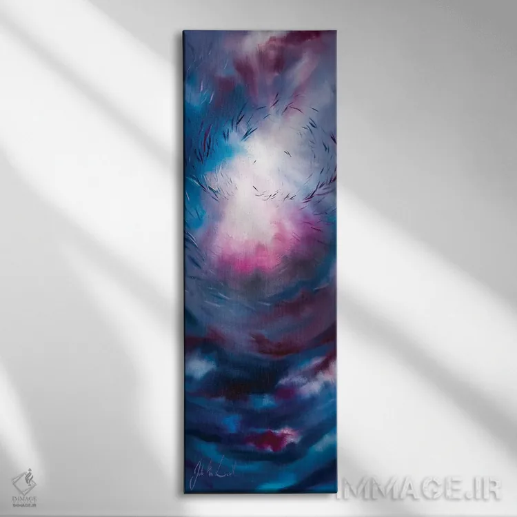 تابلو موجهای صلح ۴ اثر جولی ان اسکات - نمای روبهرو روی دیوار