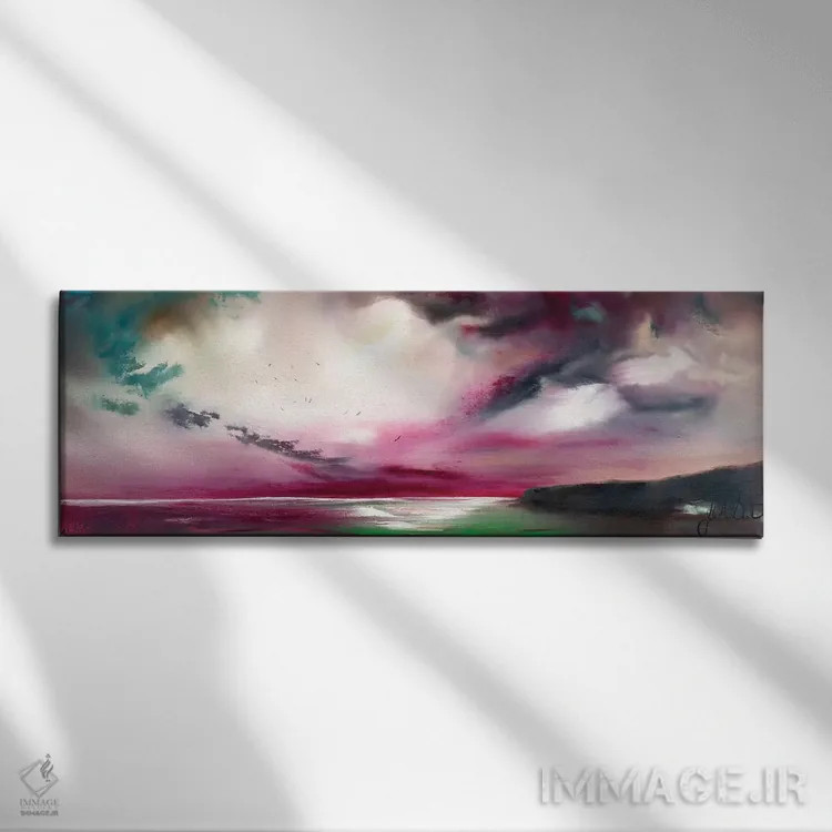 تابلو کنار آب ساکن (آرام) اثر جولی ان اسکات - نمای روبهرو روی دیوار