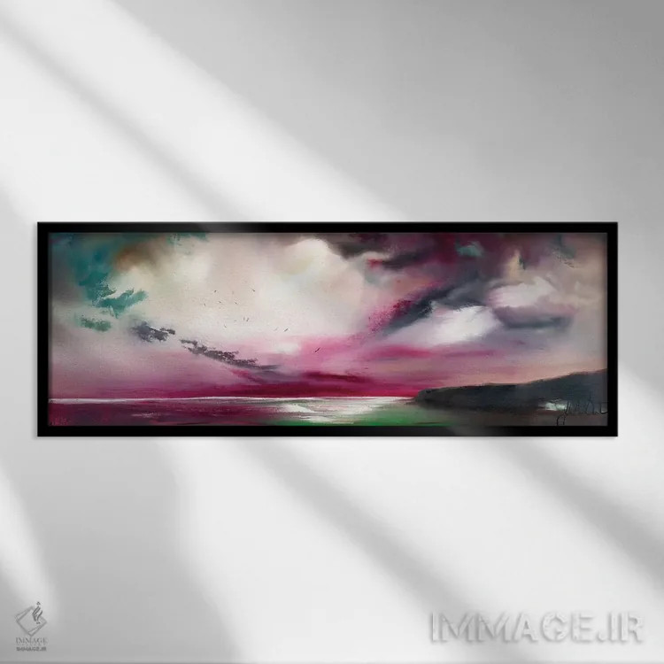 تابلو کنار آب ساکن (آرام) اثر جولی ان اسکات - نمای قابدار مشکی