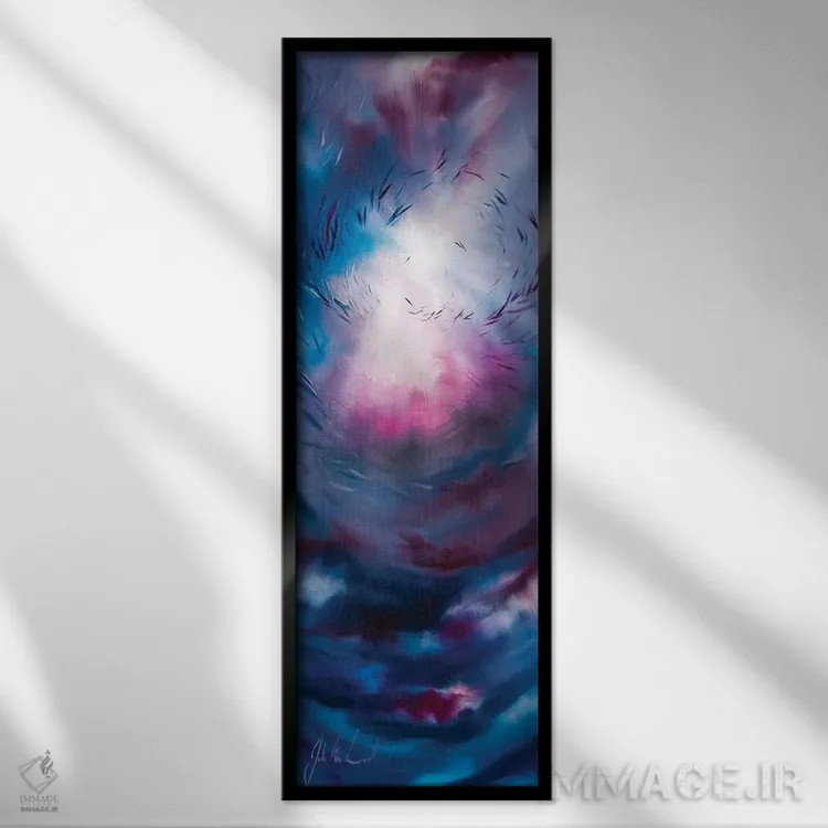 تابلو موجهای صلح ۴ اثر جولی ان اسکات - نمای قابدار مشکی