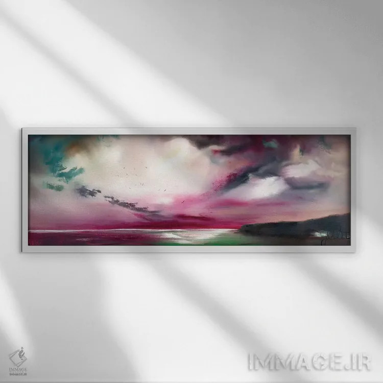 تابلو کنار آب ساکن (آرام) اثر جولی ان اسکات - نمای قابدار سفید