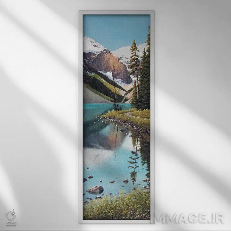 تابلو هنگام قدمزدن در مسیر اثر جیک وندنبرینگک - نمای قابدار سفید