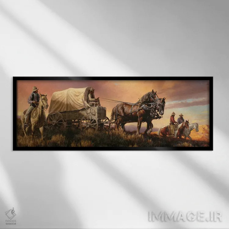 تابلو آسمان پهناور اثر جو ولاسکز - نمای قابدار مشکی