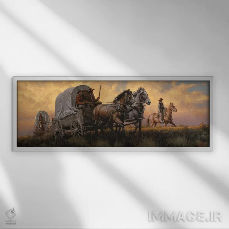 تابلو هفتصد مایل دورتر از سنتلوئیس (ایالات متحده) اثر جو ولاسکز - نمای قابدار سفید