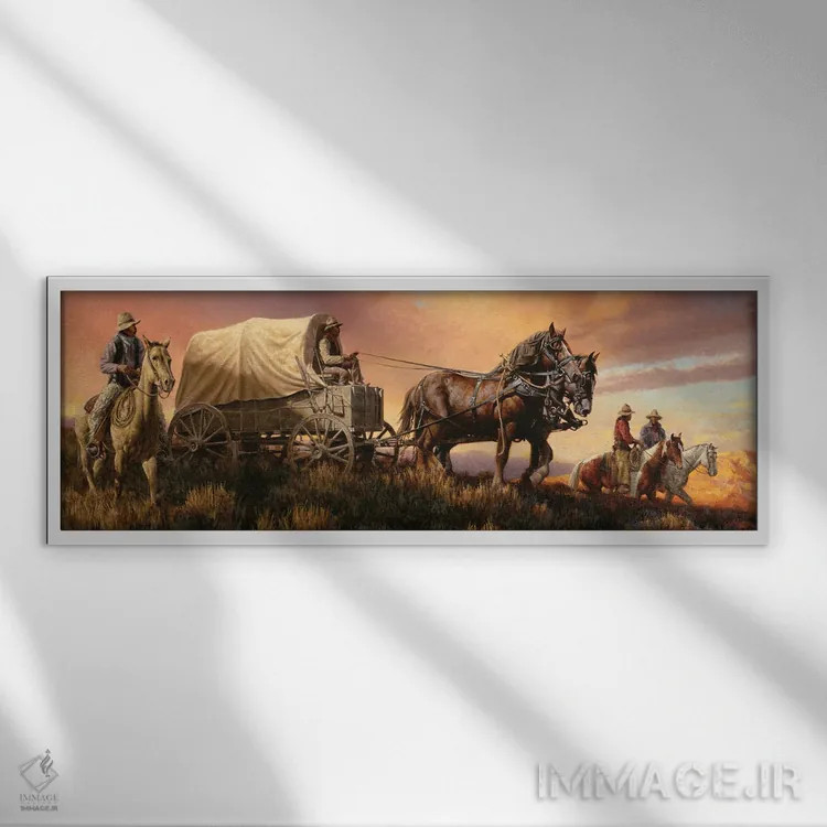 تابلو آسمان پهناور اثر جو ولاسکز - نمای قابدار سفید