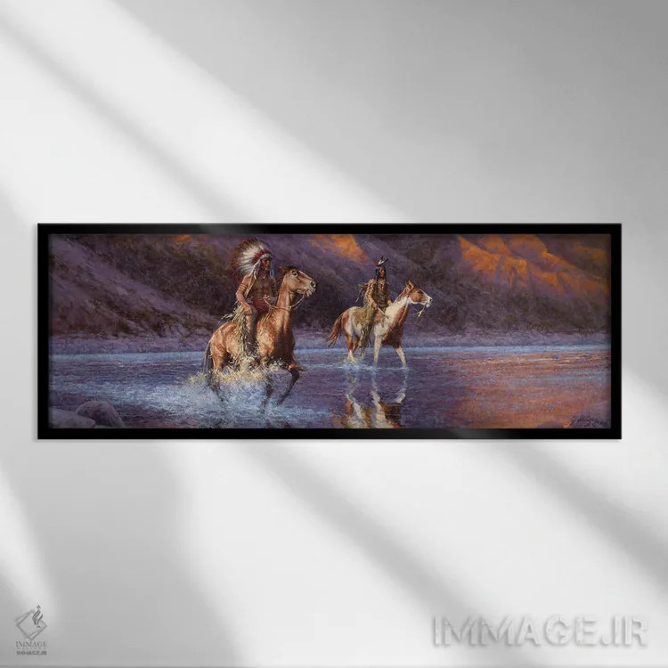 تابلو غروب اثر جو ولاسکز - نمای قابدار مشکی