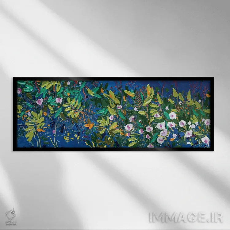 تابلو باغ نیمهشب اثر جوزف ویلانوا - نمای قابدار مشکی