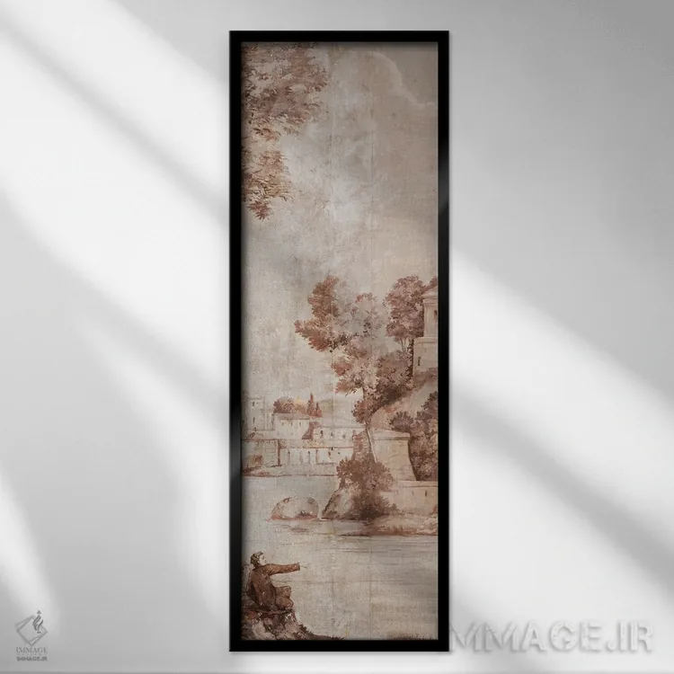 تابلو سبک ایتالیایی II اثر جکی ون توبل - نمای قابدار مشکی