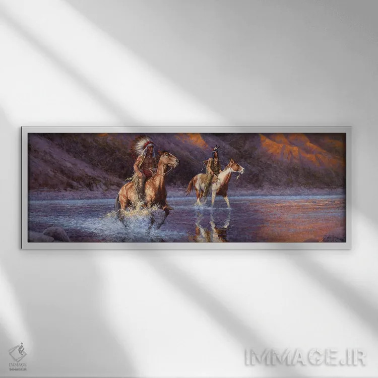 تابلو غروب اثر جو ولاسکز - نمای قابدار سفید