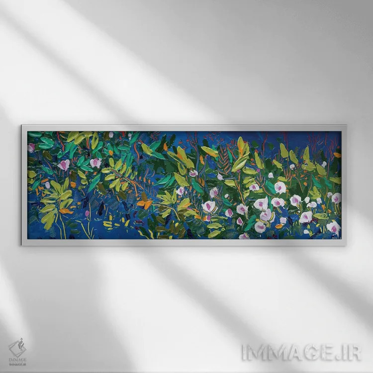 تابلو باغ نیمهشب اثر جوزف ویلانوا - نمای قابدار سفید