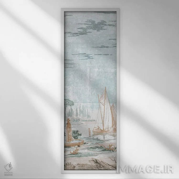 تابلو پانل منظرهای II اثر جکی ون توبل - نمای قابدار سفید