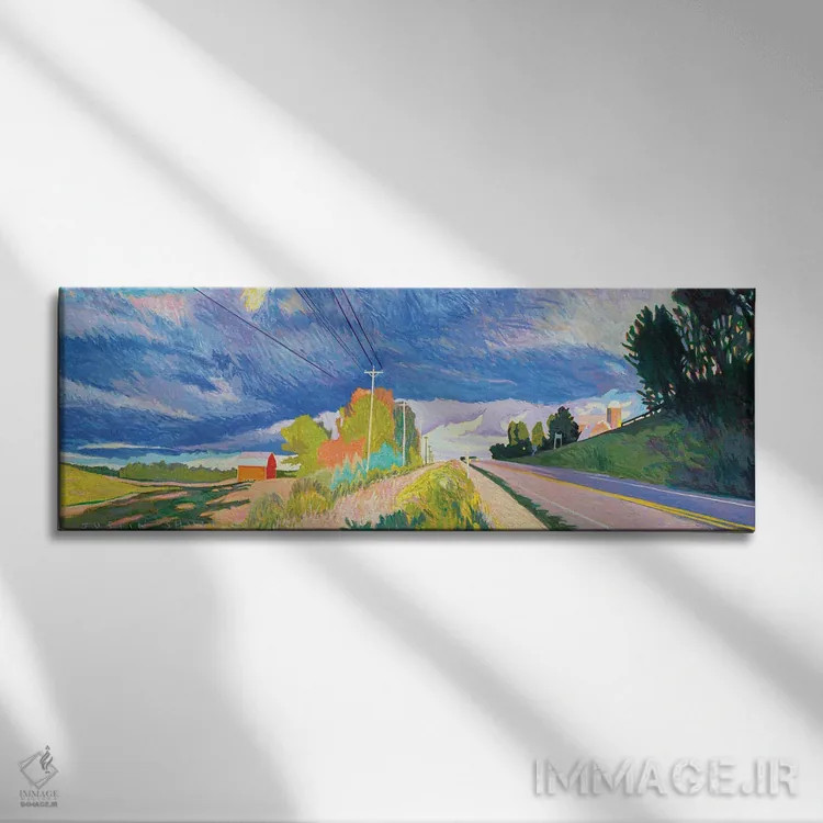 تابلو عبور کردن اثر جاستین شال - نمای روبهرو روی دیوار