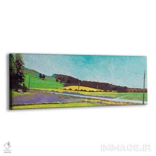 تابلو مزرعه اسطوخودوس اثر جاستین شال - نمای پرسپکتیو محصول