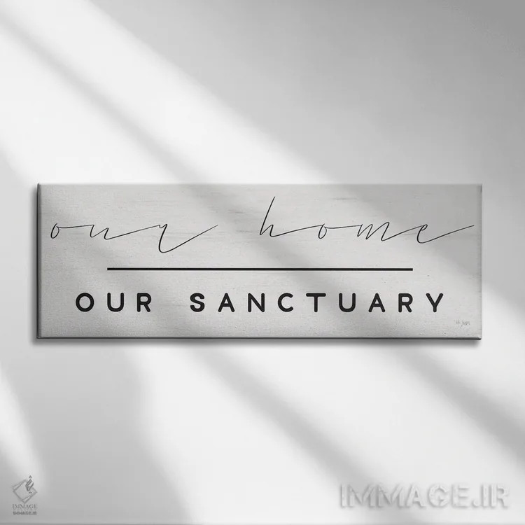 تابلو Our Sanctuary,خانه ما، پناهگاه ما اثر جکسون بلوار (برند هنری) - نمای روبهرو روی دیوار