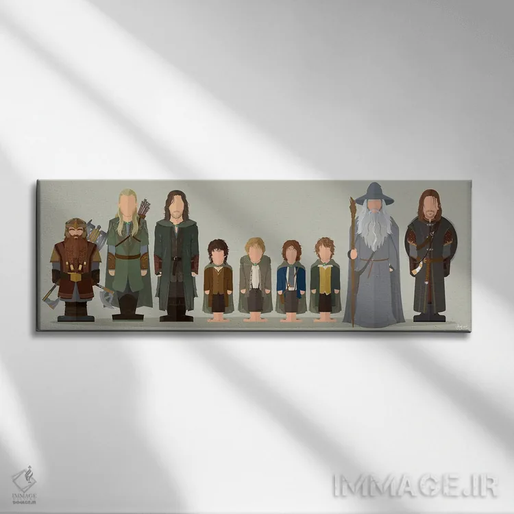 تابلو یاران حلقه اثر جوبی داو - نمای روبهرو روی دیوار