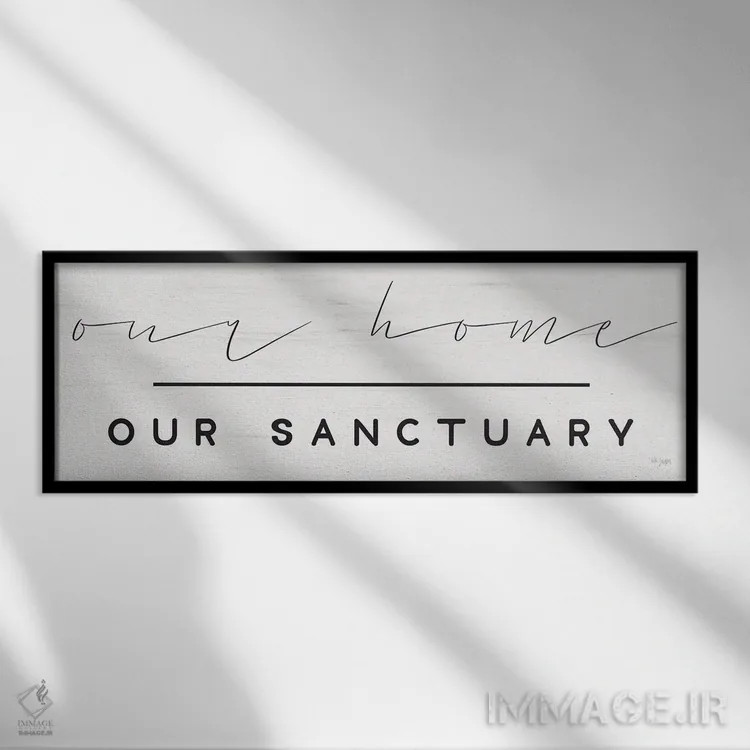 تابلو Our Sanctuary,خانه ما، پناهگاه ما اثر جکسون بلوار (برند هنری) - نمای قابدار مشکی