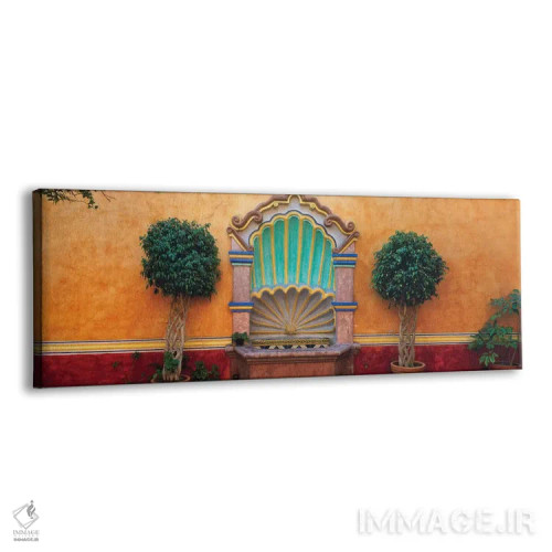 تابلو Queretaro. Courtyard with fountain.,مکزیک، کریتارو. حیاط با فواره اثر جینز گالری (گالری هنری/عکس) - نمای پرسپکتیو محصول