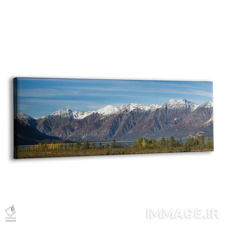 تابلو کانادا، یوکان. نمای پانورامیک رشتهکوه سنت الیاس و دریاچه کلوانه اثر جینز گالری (گالری هنری/عکس) - نمای پرسپکتیو محصول