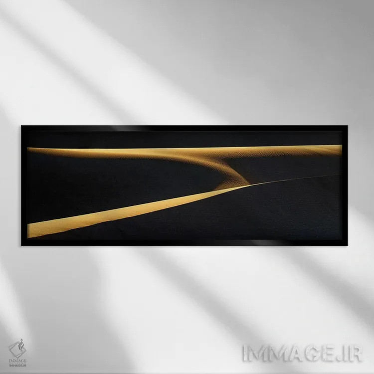 تابلو آفریقا، ارگ شبی، مراکش. تضاد تپههای شنی بیابان اثر جینز گالری (گالری هنری/عکس) - نمای قابدار مشکی