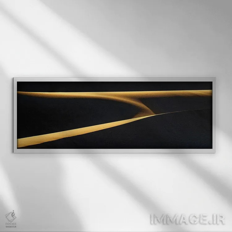 تابلو آفریقا، ارگ شبی، مراکش. تضاد تپههای شنی بیابان اثر جینز گالری (گالری هنری/عکس) - نمای قابدار سفید