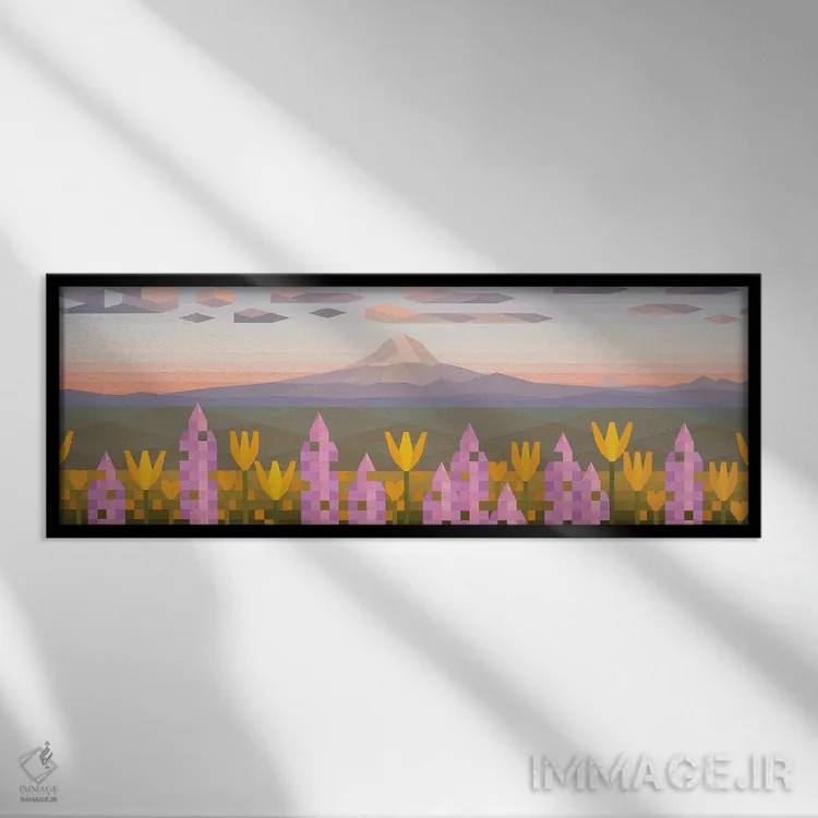 تابلو یک چشمانداز اثر جون یونگجین - نمای قابدار مشکی