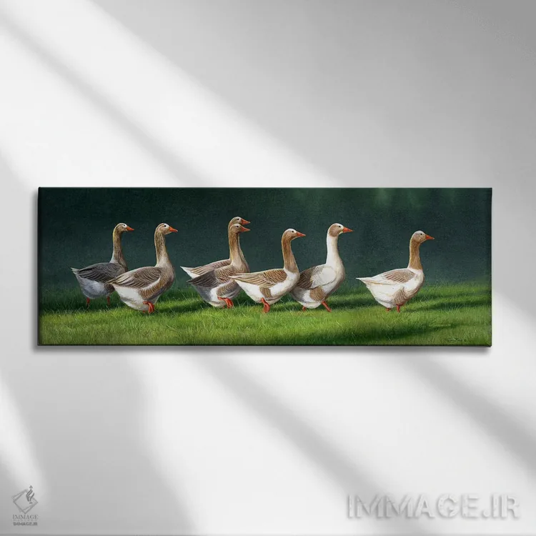 تابلو رژه اثر جرمی پاول - نمای روبهرو روی دیوار