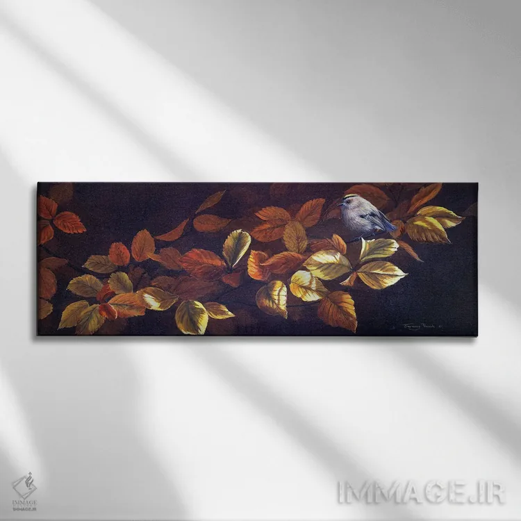 تابلو طلای پاییزی اثر جرمی پاول - نمای روبهرو روی دیوار