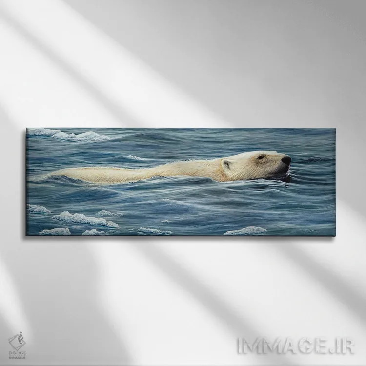 تابلو تکههای یخ اثر جرمی پاول - نمای روبهرو روی دیوار