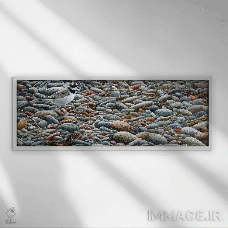 تابلو قلوهسنگ اثر جرمی پاول - نمای قابدار سفید