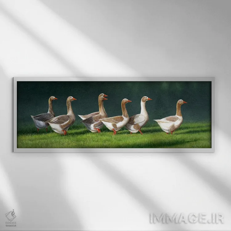 تابلو رژه اثر جرمی پاول - نمای قابدار سفید