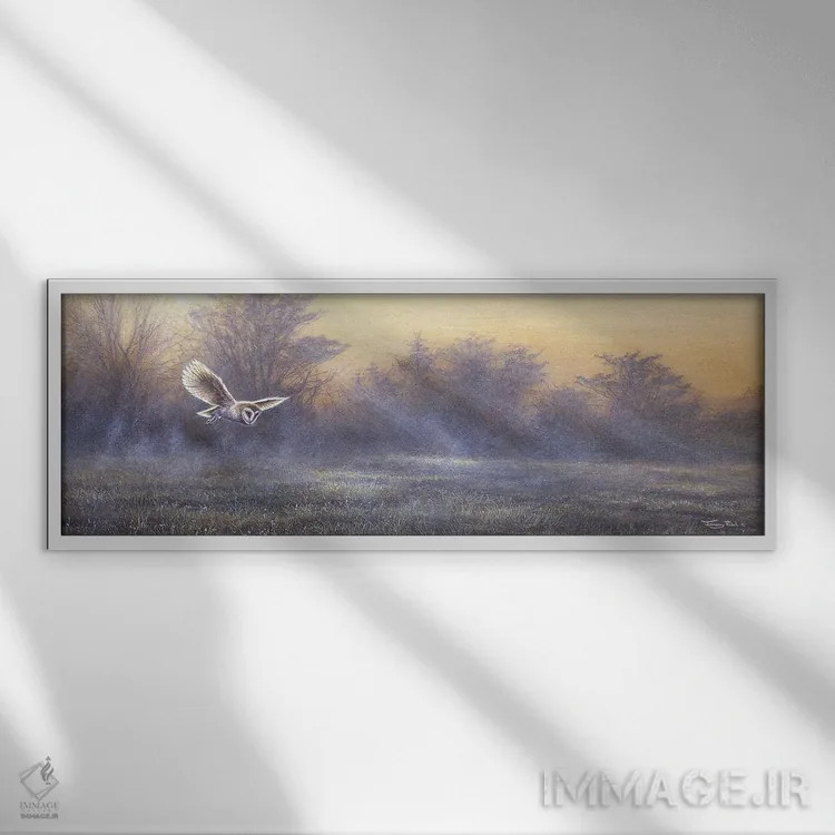 تابلو مه صبحگاهی اثر جرمی پاول - نمای قابدار سفید