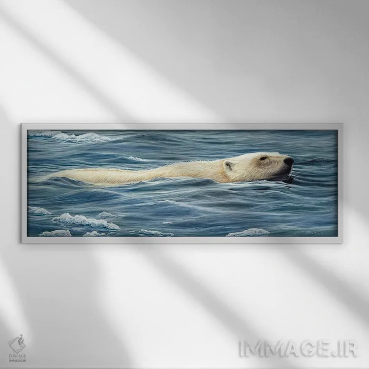 تابلو تکههای یخ اثر جرمی پاول - نمای قابدار سفید