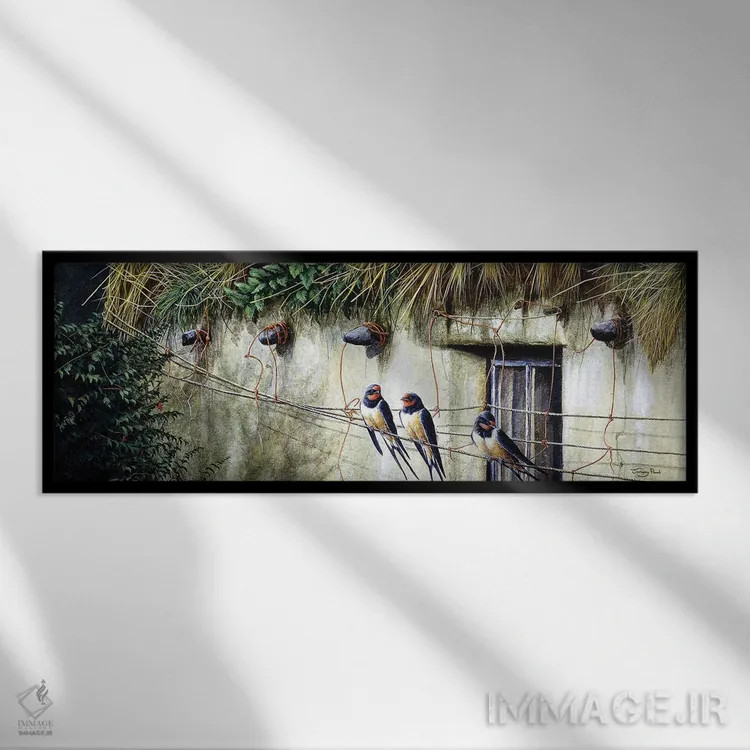 تابلو سقف کاهگلی قدیمی اثر جرمی پاول - نمای قابدار مشکی