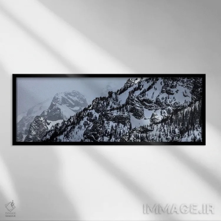 تابلو گرند تتون I (رشتهکوه آمریکا) اثر سارا کدلسک - نمای قابدار مشکی