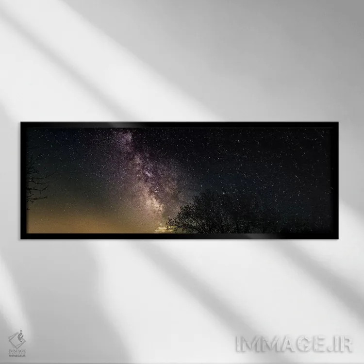 تابلو راه شیری I (کهکشان راه شیری) اثر سارا کدلسک - نمای قابدار مشکی